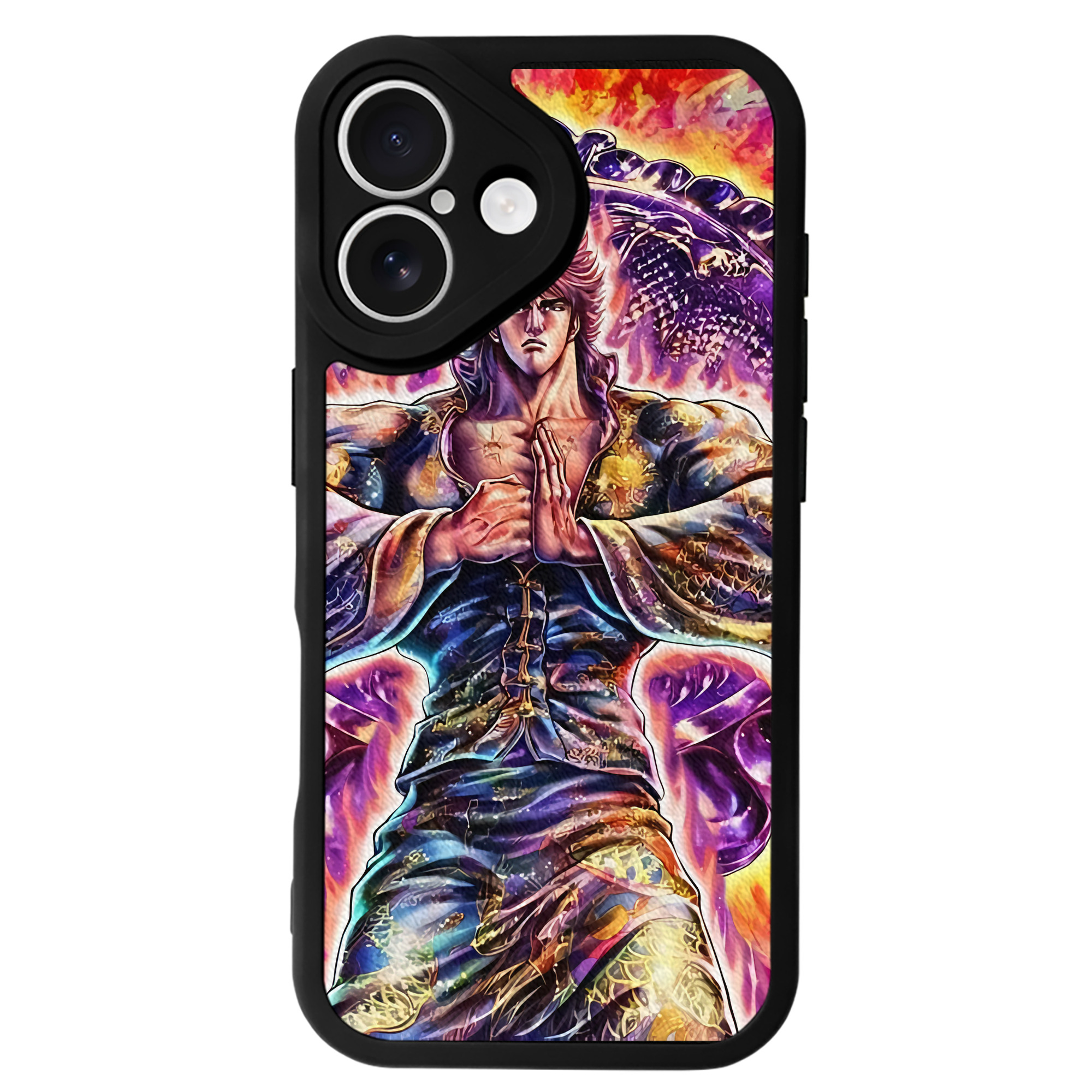 （画像用） 北斗の拳 Fist of the North Star 【iPhone 16シリーズ対応】シリコンスマホケース（レザー調） 材質：シリコン